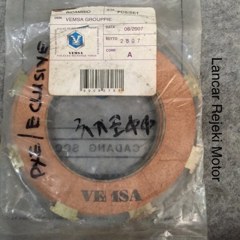 kampas kopling vemsa vespa PXE