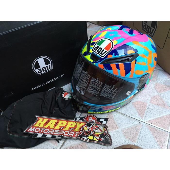 2ND MULUS 99% HELM FULLFACE AGV CORSA MISANO HAND 2015 SIZE M ASIAN
