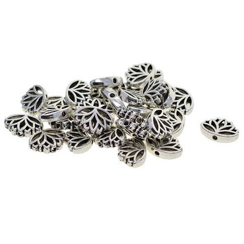 Lotus Shape Hollow Spacer Charms - Spacer Lubang Bentuk Lotus (20pcs)