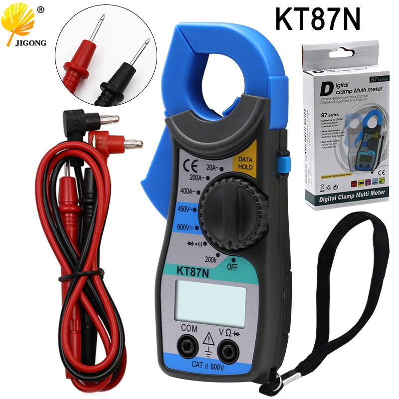 GRATIS ONGKIR KT87N Digital Multimeter Amper Clamp Meter Current Clamp Pincers AC DC Current