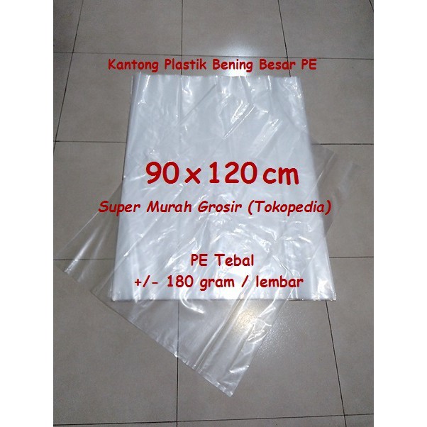 Kantong Plastik Super Jumbo 90x120 Putih Bening Besar Tebal 90 x 120