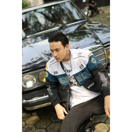 GENIOUS Jaket Nascar 3D Jaket Waterpoof Jaket Parasut Jaket Pria