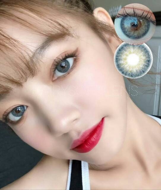 Sepasang Lisa by dreamcolor soflens blackpink by dreamcon lensa kontak Softlens Gray Brown