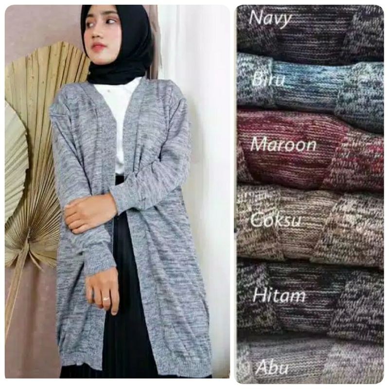 Long Cardi Dewasa / Kardigan panjang Cardigan Twist Rajut