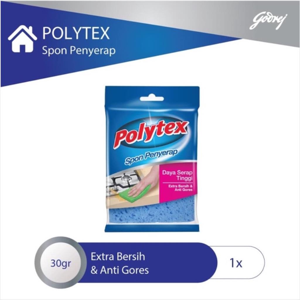 Polytex Spon Penyerap Esktra Bersih dan Anti Gores - Extra Bersih