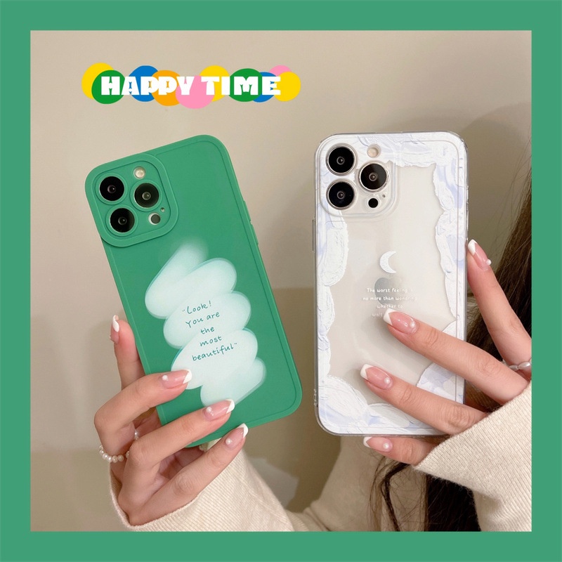 IPHONE Fashion Penuh Perlindungan Ponsel Kembali Case Cover Untuk Iphone7 8 PLUS X XR XS 11 12 13 PRO MAX SE2 SE3 Lembut Silikon Pelindung