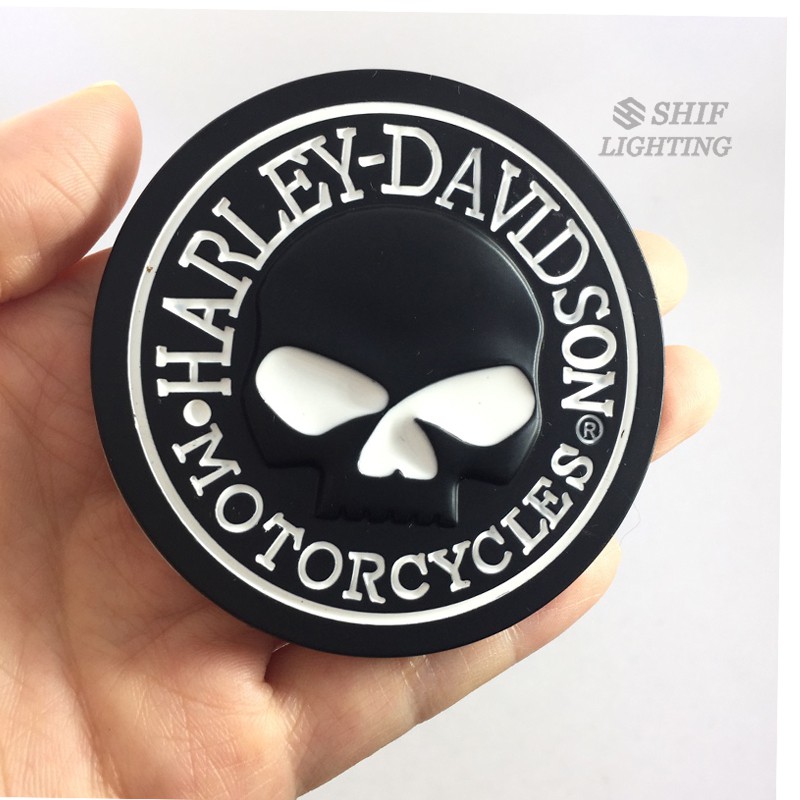 1Pc Stiker Emblem Logo Motor Harley Davidson Bahan Metal