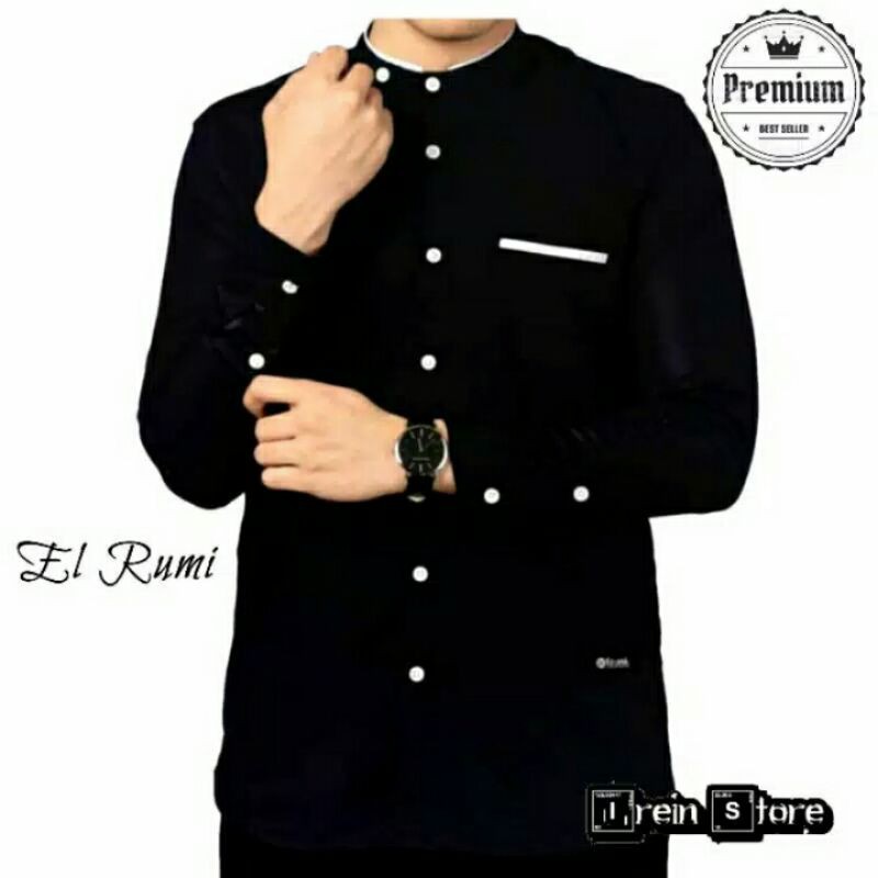 baju koko lengan panjang exclusif//koko hadroh halus
