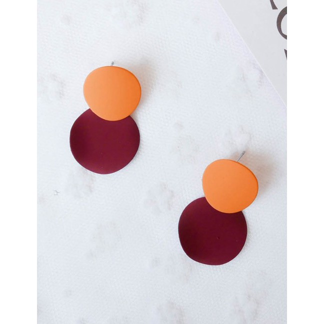 LRC Anting Tusuk Fashion Round Shape Decorated