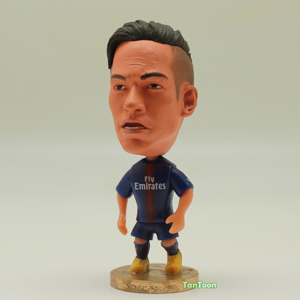 Boneka Lucu Estrella de fútbol 6,5 cm altura muñecas de resina París Saint Club 10 # Neymar Jr