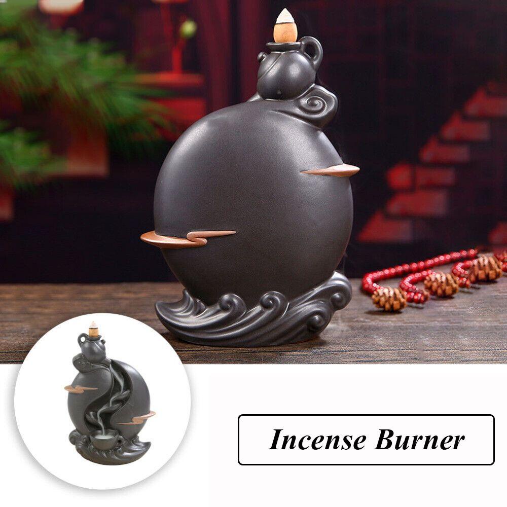 Populer Backflow Incense Burner Kerajinan Tangan Ornamen Pedupaan Keramik Tempat Dupa