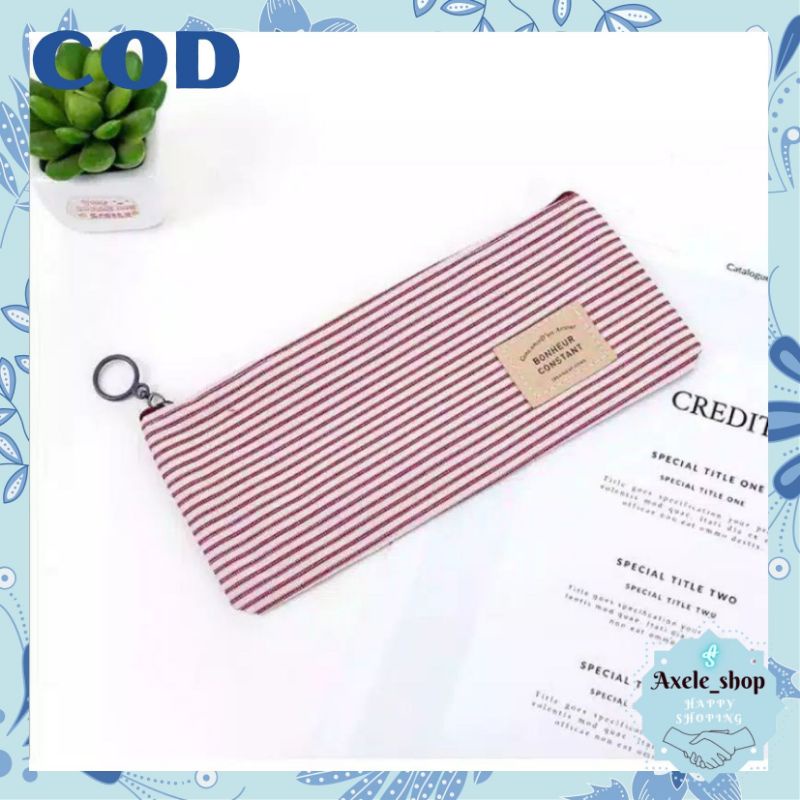 [ COD ]Tempat pensil Bonheur Constant / Pouch ATK / Pouch Organizer-Merah