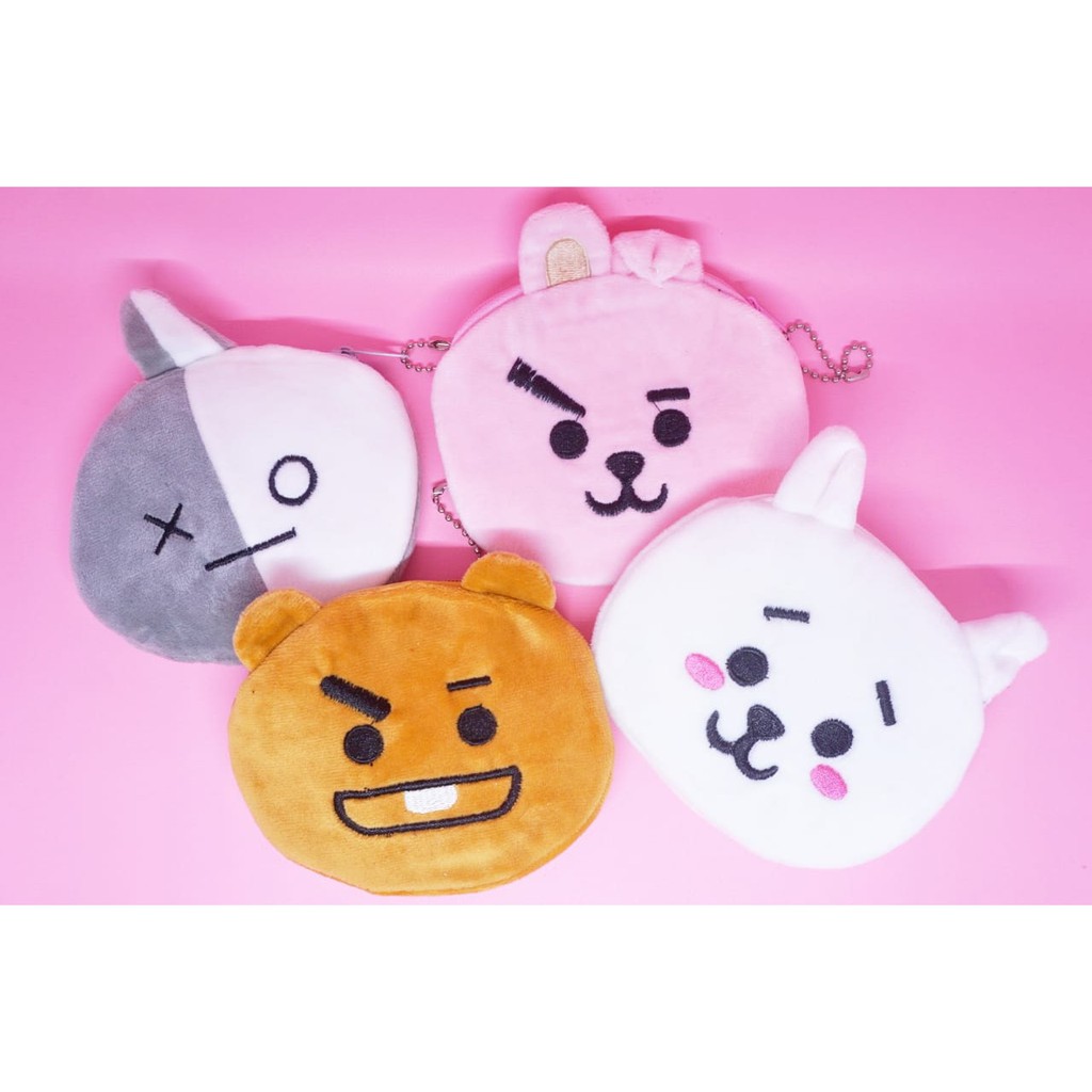 POUCH LUCU BT21 BANGTANBOYS DOMPET KECIL ANAK IMUT IMPORT TERMURAH DOMPET BTS COD KUALITAS TERBAIK