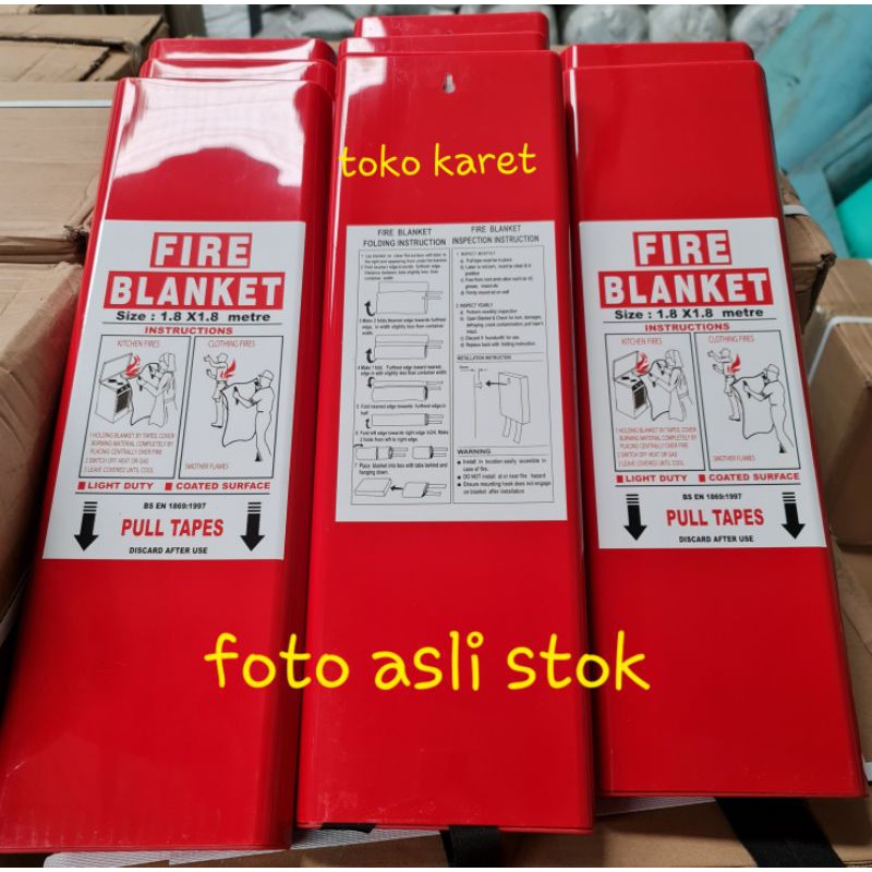 Jual Fire Blanket / Selimut Anti Api 1,2 X 1,2 meter / Kain Tahan Panas