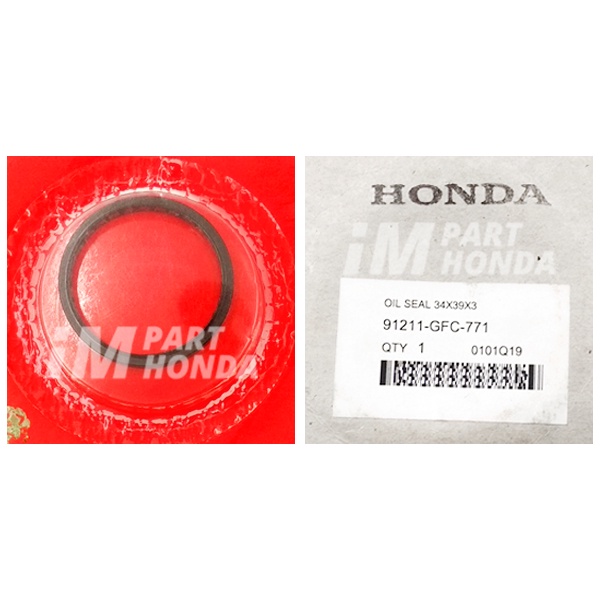 91211-GFC-771 Oil Seal Pulley Puly 34X39X3 Beat Scoopy Spacy Karbu dan Vario 110 Fi Revo AT