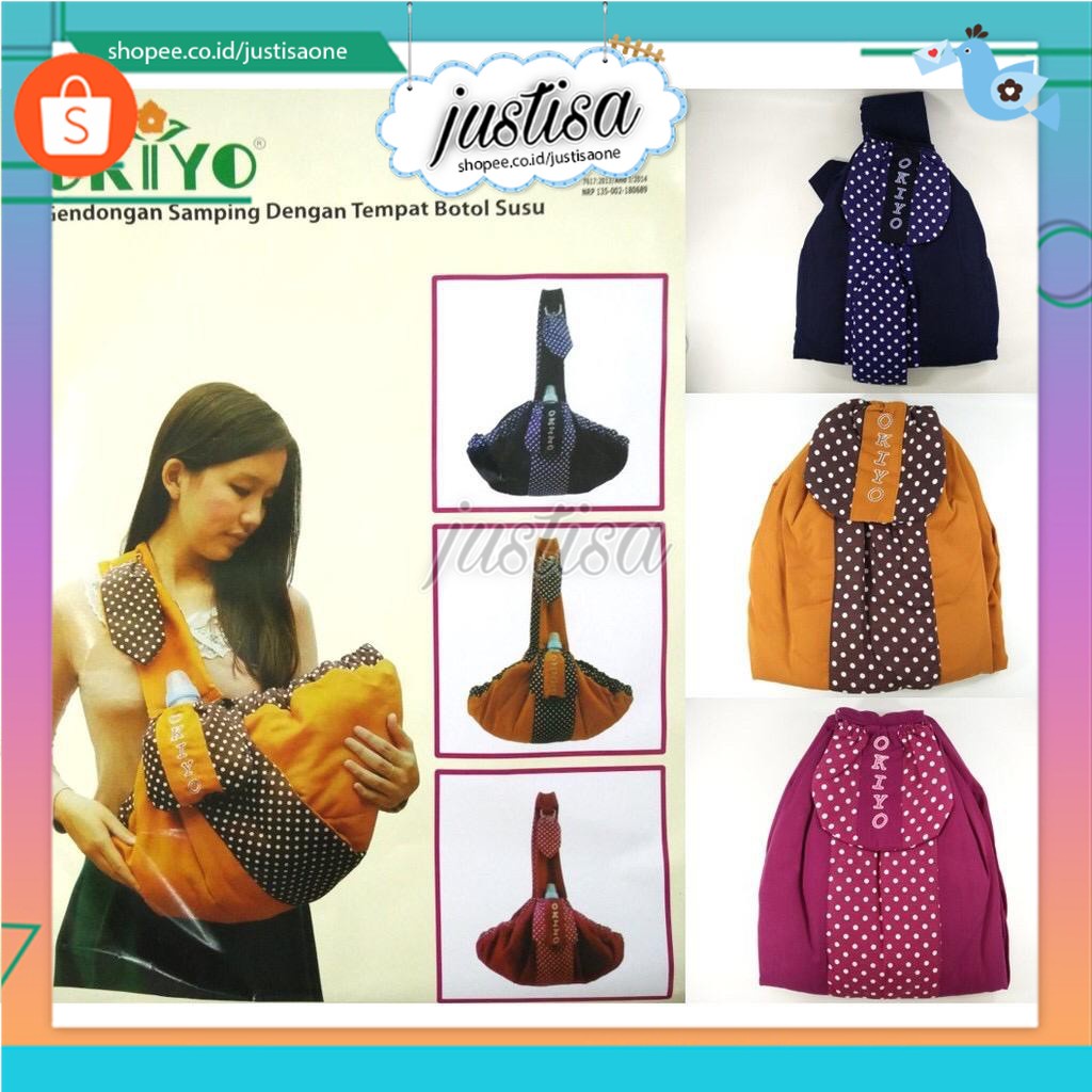Promo !! Gendongan samping bayi + tempat botol susu Gendongan Okiyo samping Murah