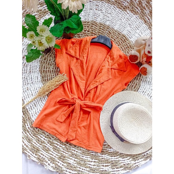 Baju kemeja blazer kain kaos