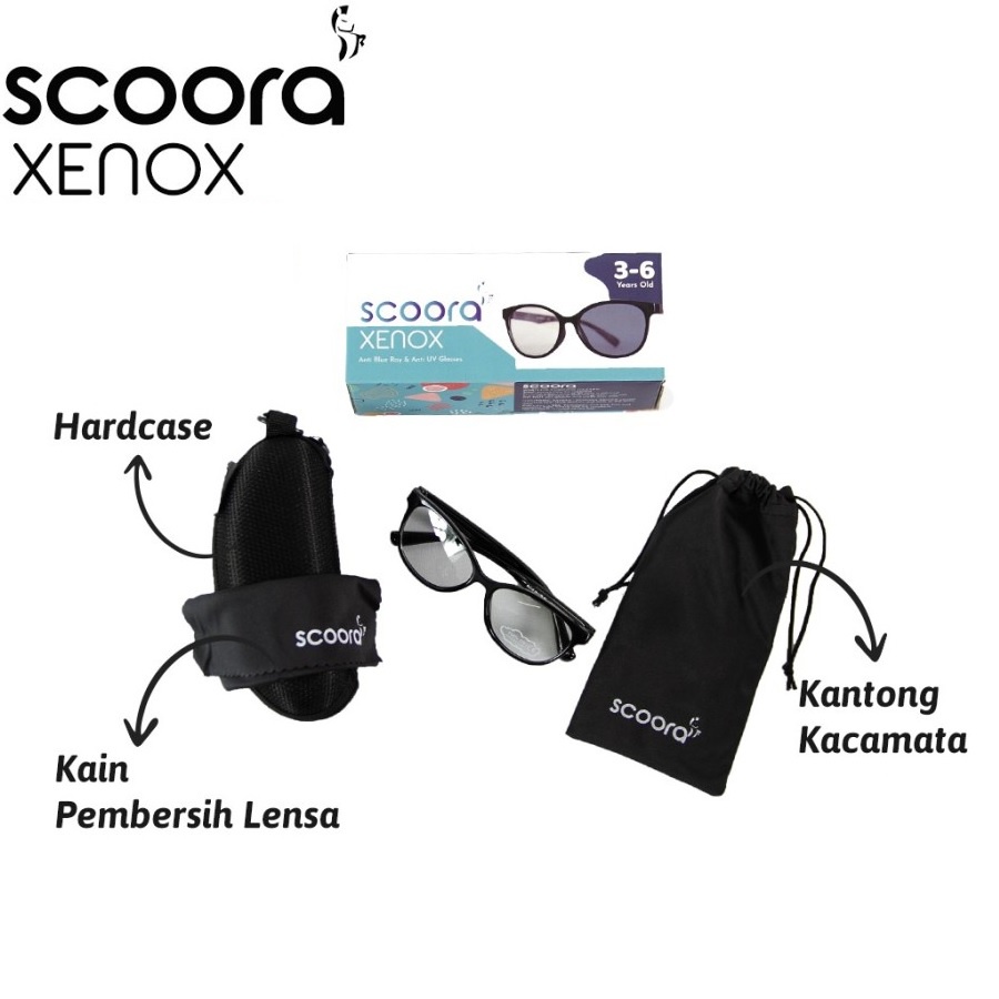 Scoora Xenox Sunglasses 7+Years Kacamata Dewasa Anti Radiasi &amp; Photocromic Kacamata Anti Sinar UV