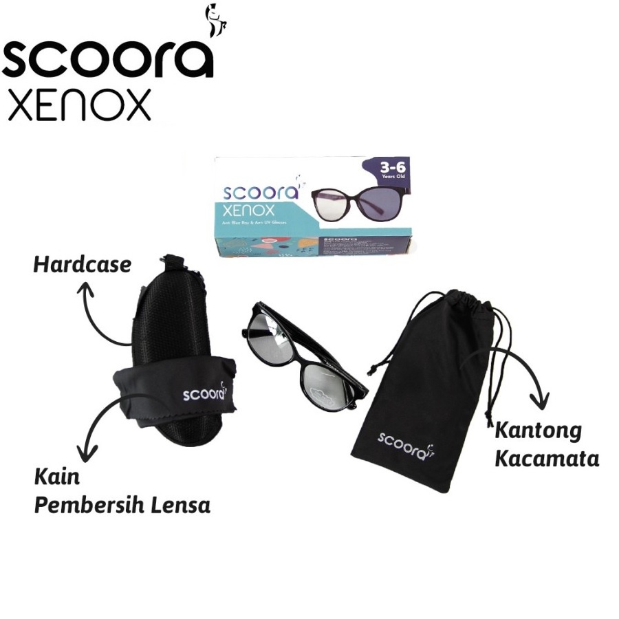 Scoora Xenox Sunglasses 7+Years Kacamata Dewasa Anti Radiasi &amp; Photocromic Kacamata Anti Sinar UV WHS