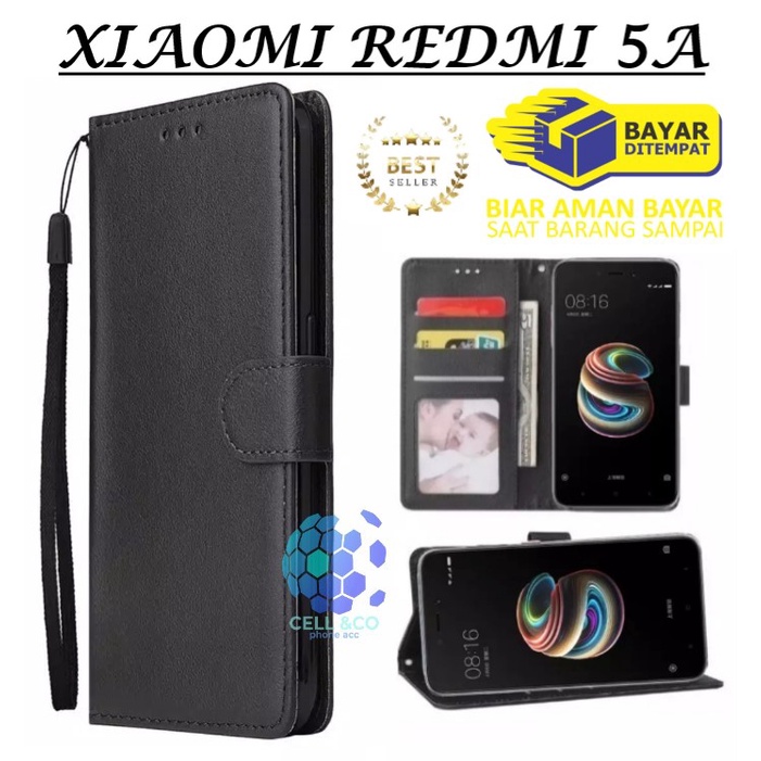 Flip cover XIAOMI REDMI 5A Flip case buka tutup kesing hp casing hp flip case leather wallet