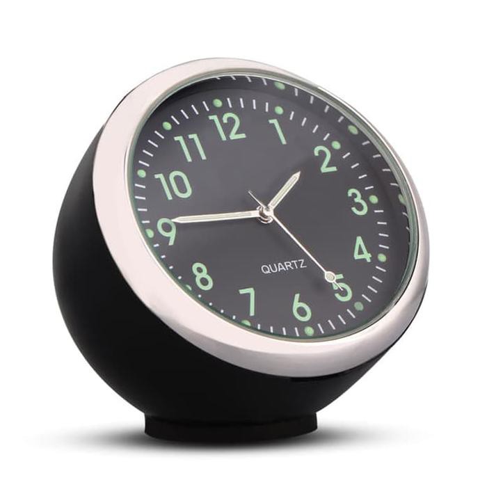 Dekorasi Mobil Jam Mini Quartz Clock Luminous Jam Mobil Dashboard Mini