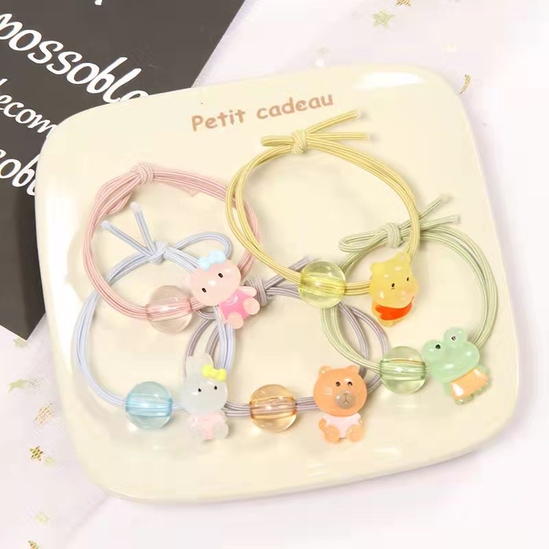 Ikat Karet Rambut Lucu Karakter Glow in The Dark