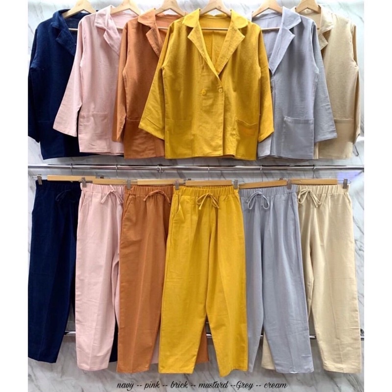 One set stelan blazer nabilla nagita lesty premium import bangkok bkk