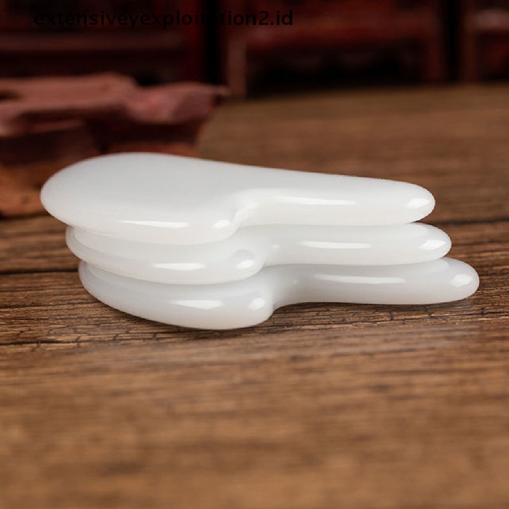 (Hotter1) Jade Gua Sha Roller Alat Pijat Wajah Anti Aging Pelangsing Kecantikan