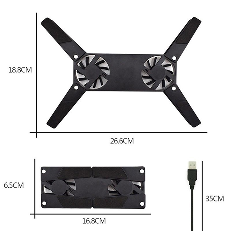 Kipas Pendingin Lipat Mini USB Gurita Untuk Laptop 7 &quot;- 15&quot;