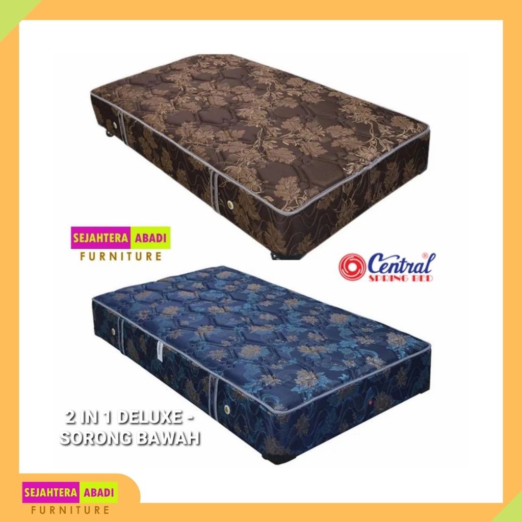 Central springbed 2in1 twin sorong DELUXE zest Quilting kasur sorong kasur susun kasur tingkat divan