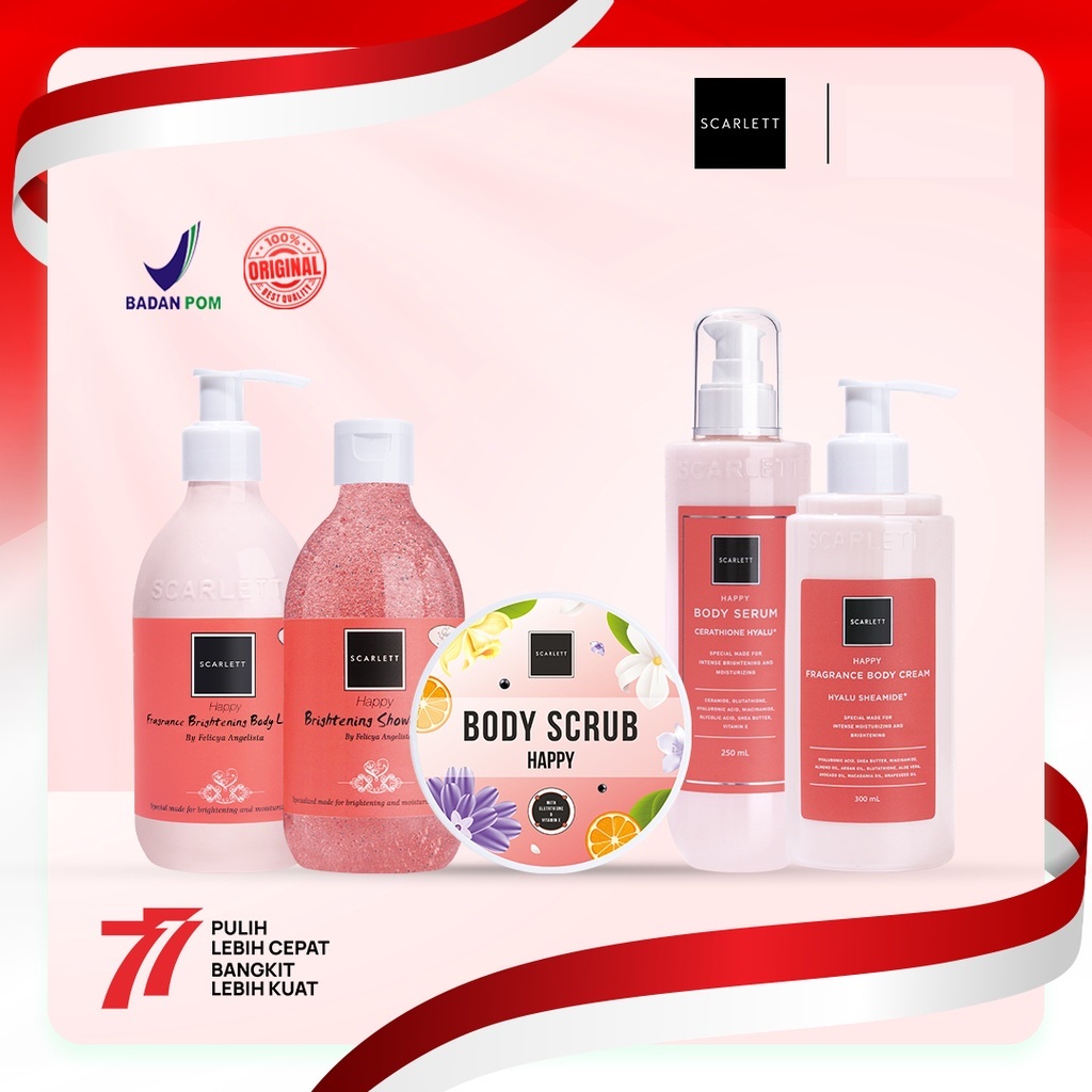 SCARLETT WHITENING Body Lotion |Brightening Romansa Fantasia charming freshy Felicya Angelista jolly happy series body cream body serum sabun lulur lotion