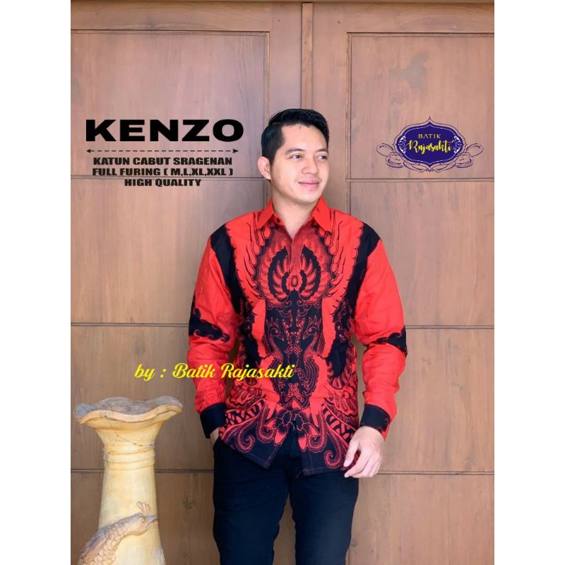 ATASAN BATIK TRADISIONAL BAJU PRIA Kemeja  Big Size Kenzo Kemeja  Katun Halus   Modern Lapis Furing 