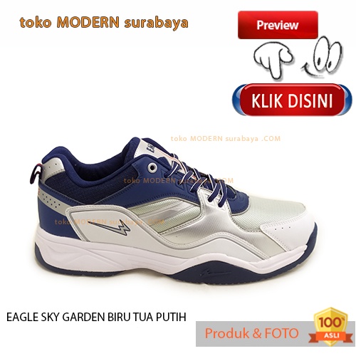 EAGLE SKY GARDEN BIRU TUA PUTIH sepatu pria  olahraga tennis sneakers