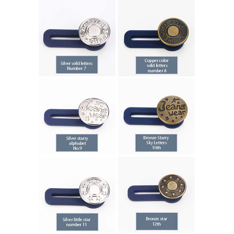 Metal Jeans Button Adjustable Removable Stapleless Untuk Wanita Tombol Logam Zinc Alloy Round Tack Buttons Aksesoris - PD