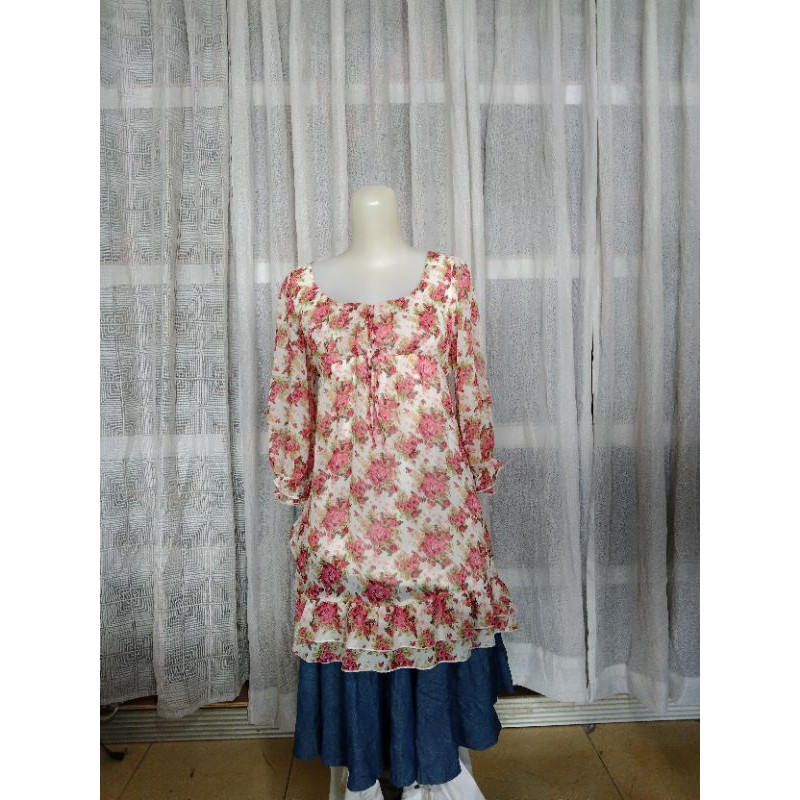 Blouse Flower pink