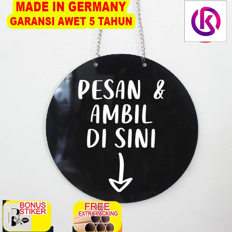 

Promo Sign Pesan & Ambil Disini UV Print Acrylic | Sign Toko Sign Board - Hitam