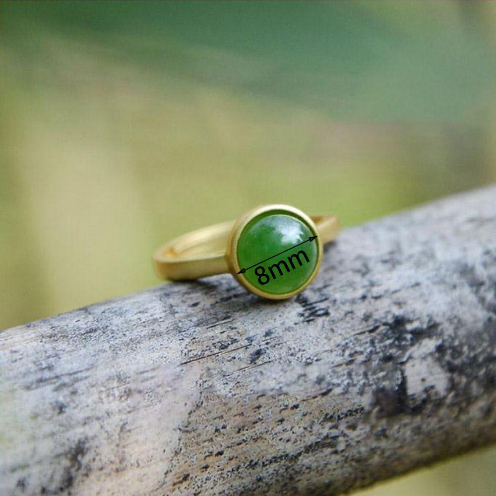 Mxbeauty Wanita Cincin Elegan Menawan Aksesoris Pakaian Jasper Cincin Perhiasan Hadiah Gadis Hetian Jade Ring