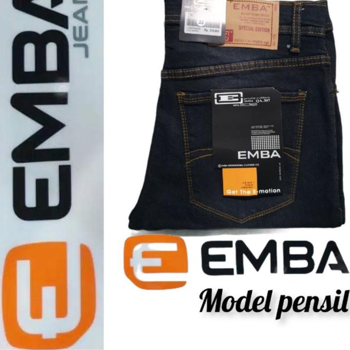 【TERMURAH】 Celana Jeans Pria/Cowok Emba Grade Original Skinny Slimfit/Pensil Bahan Karet Melar sale