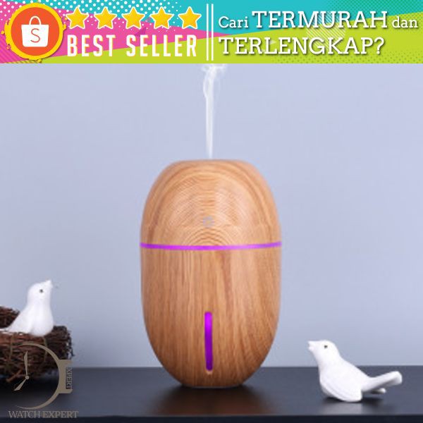 Taffware Ultrasonic Humidifier Aroma Essential Oil Diffuser Wood Design 300ml - J-010 - Wooden