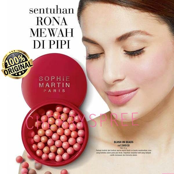 Sophie Martin Blush On Pill Original Perona Pipi Beads Butir Kecil Warna Lembut Menyatu Dengan Kulit