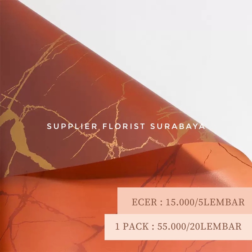 [5 LEMBAR] KERTAS WRAP BUNGA MARMER / MARBLE KERTAS BUNGA KOREA PAPER PEMBUNGKUS BUNGA WATERPROOF DIY BUKET BUNGA FLORIST