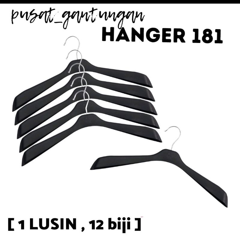 Jual Hanger Gantungan Plastik Distro 181 Hitam L Gantungan Baju Jas 1 Lusin Shopee Indonesia 3813