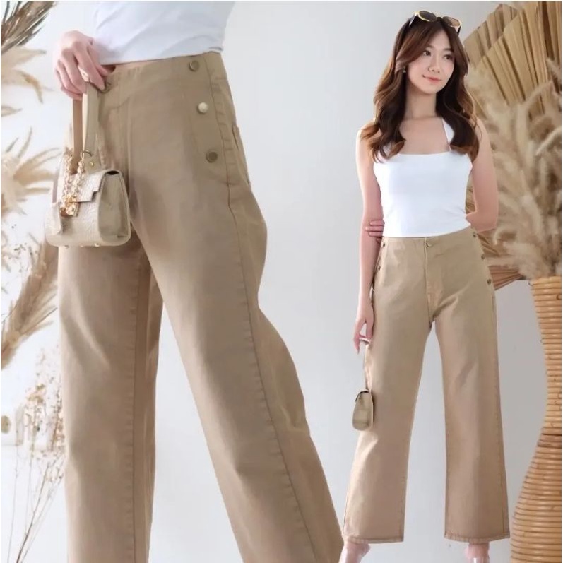 Kulot jeans coklat muda standar (210) dan jumbo (213)