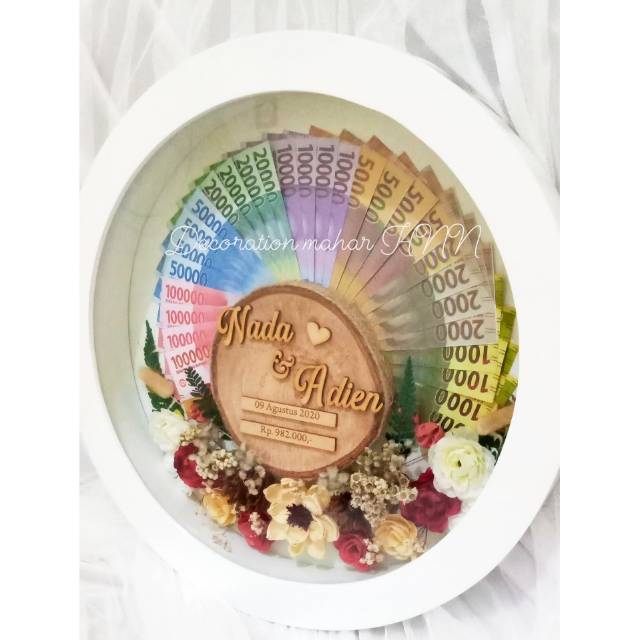 Mahar bulat uang (pernikahan) uang replika tema premium