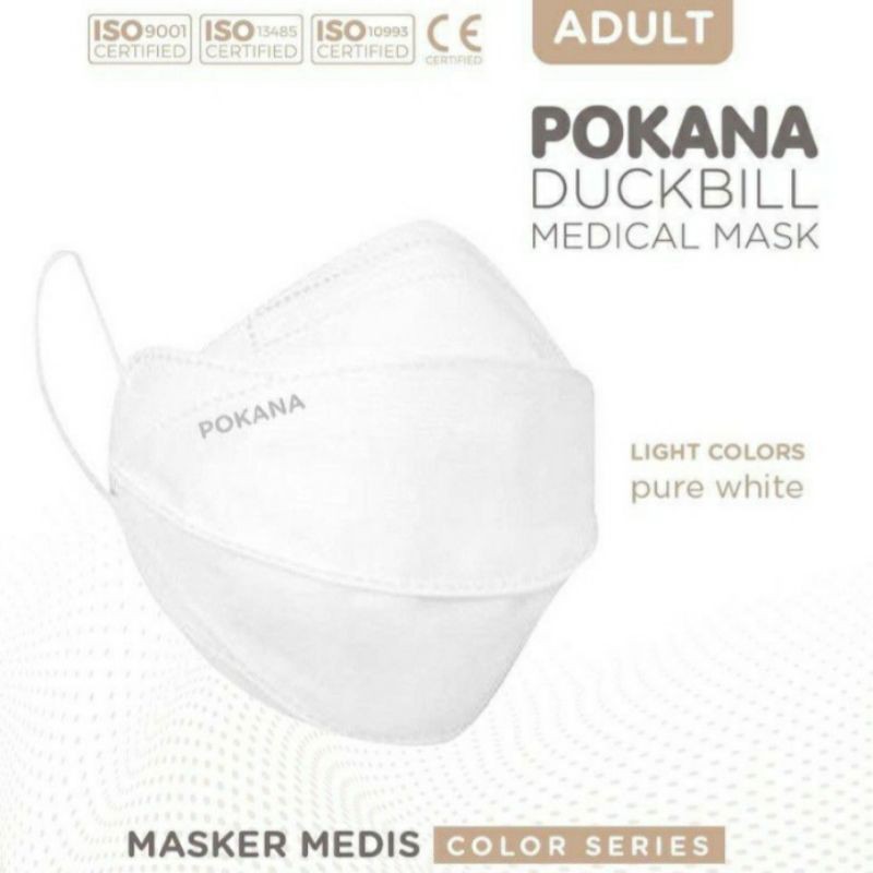 POKANA Duckbill 4-ply Earloop Medical Face Mask Adult isi 2pcs masker duckbill masker