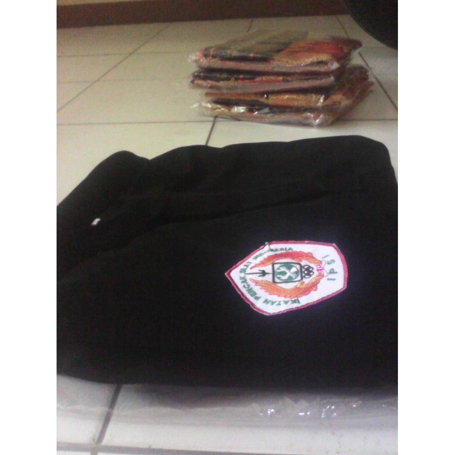 Seragam Silat Baju Sakral Hitam IPSI Lengkap Sabuk dan Bet IPSI Uk XL