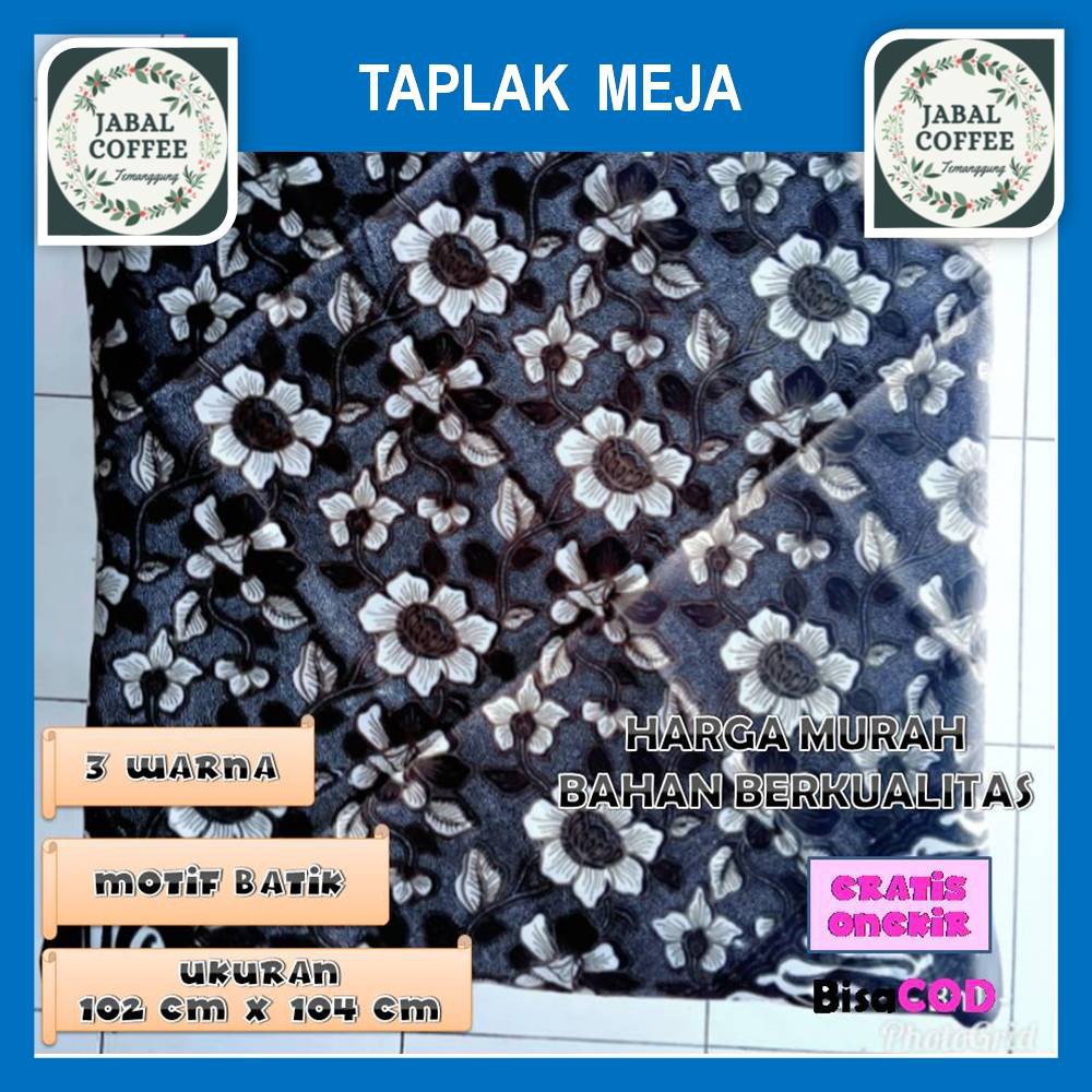 Taplak Meja Persegi / Taplak Batik Ruang Tamu Ukuran 110 cm x 105 cm 5.0 J12