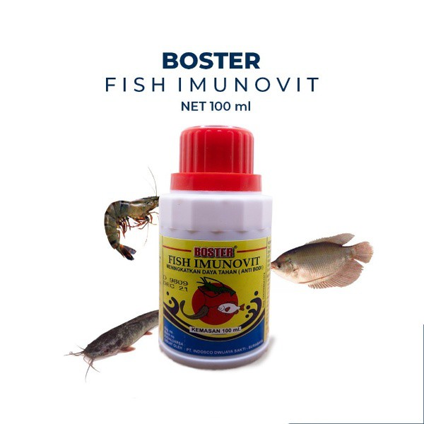 Boster Fish Imunovit 100ml 100 ml Vitamin Daya Tahan Tubuh Ikan Udang