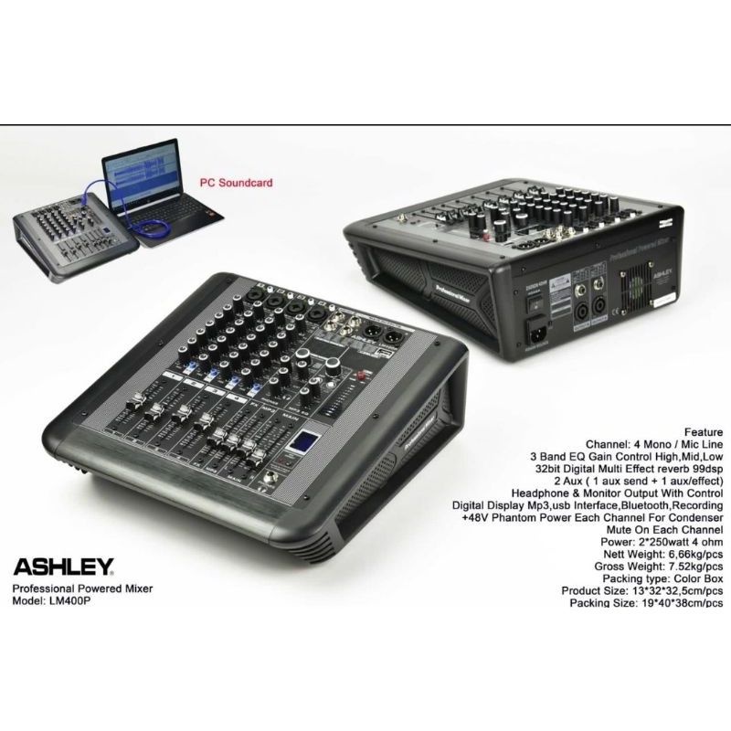 power mixer Ashley lm400p baru