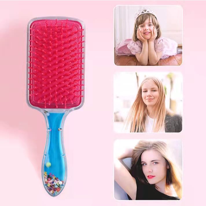 ~ PIYOSHI08 ~ Sisir Rambut Glitter Anti Kusut Import Motif Keren Lucu Styling Hair Comb AF55b